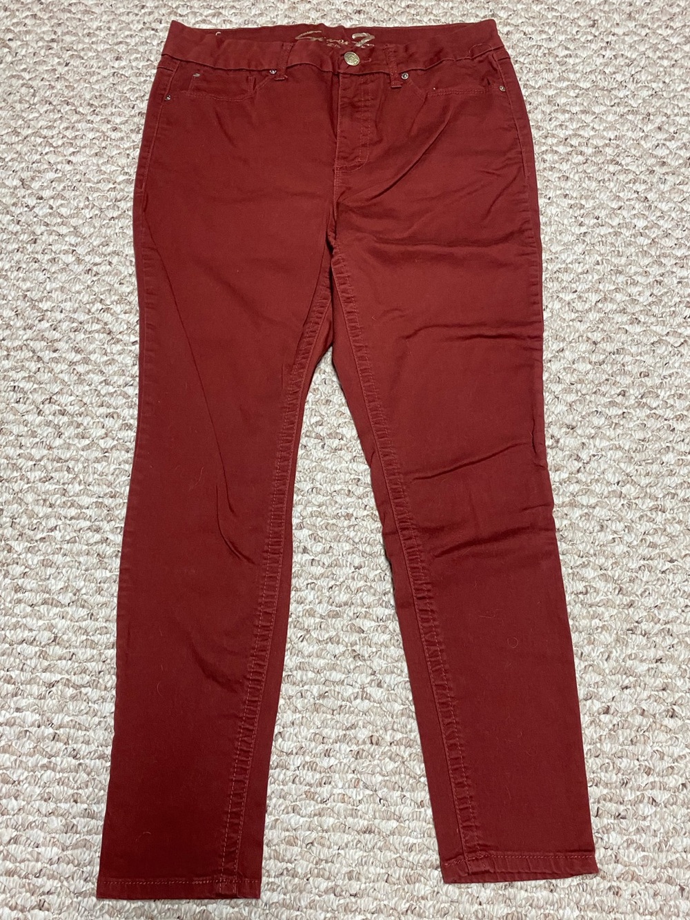 SEVEN7 HIGH RISE SKINNY ANKLE JEANS - SIZE 14